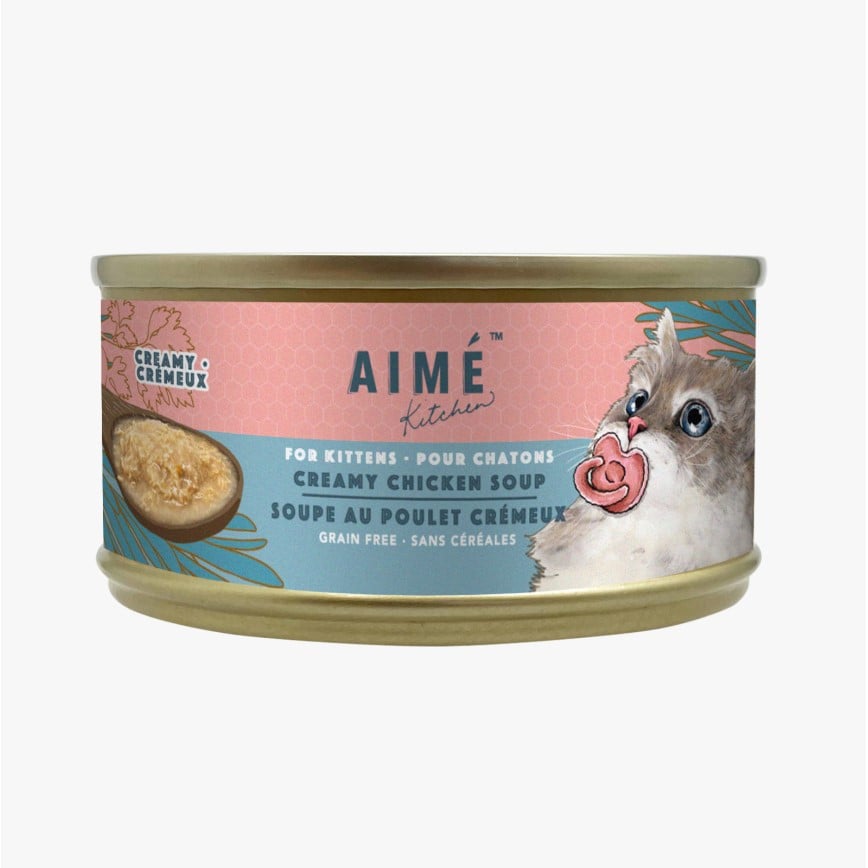 AIME Kitchen 貓罐頭 無穀物均衡貓罐 殿堂主食系列 幼貓專用 忌廉雞湯 75g (TCC75-K) 圖 1