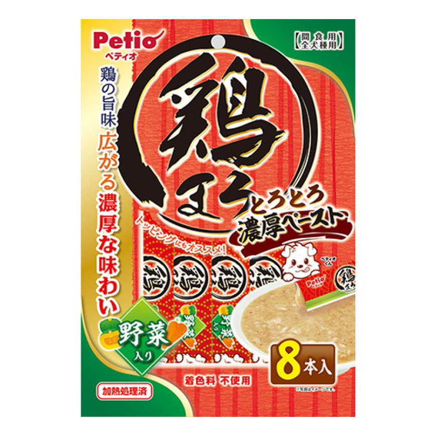 Petio 狗零食 高纖野菜濃郁雞肉醬 8支裝 (90502897)