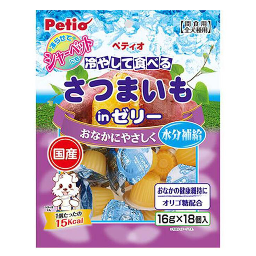 Petio 狗零食 香甜高纖甘薯啫喱 腸胃健康&水分補充 可雪凍 16gx18個 (90503019)