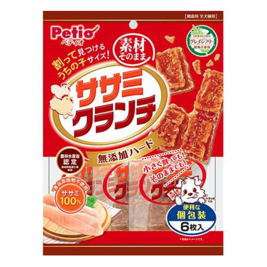 Petio 狗零食 無添加無穀物純雞柳肉脆片 6塊 (獨立包裝) (90502878)