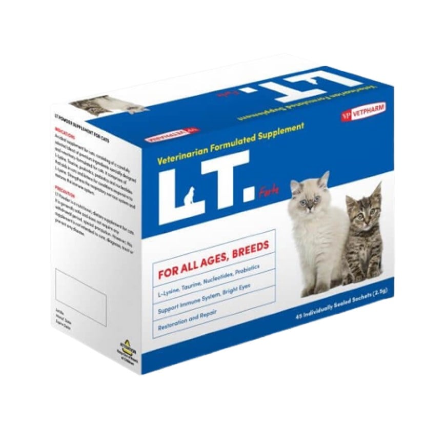 VETPHARM L.T. 樂妥 Forte 賴氨酸牛磺酸補充劑 (1.5g x 30獨立包裝) (BW150-8)