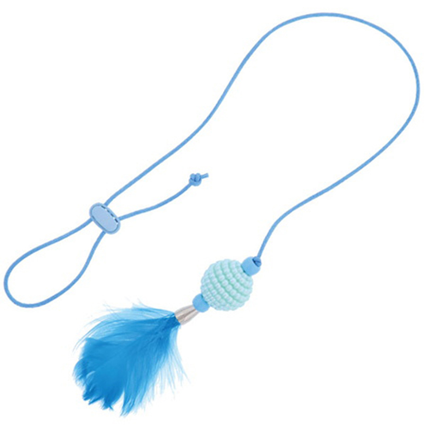 CATTOY 多玩法手持逗貓棒 藍色羽毛