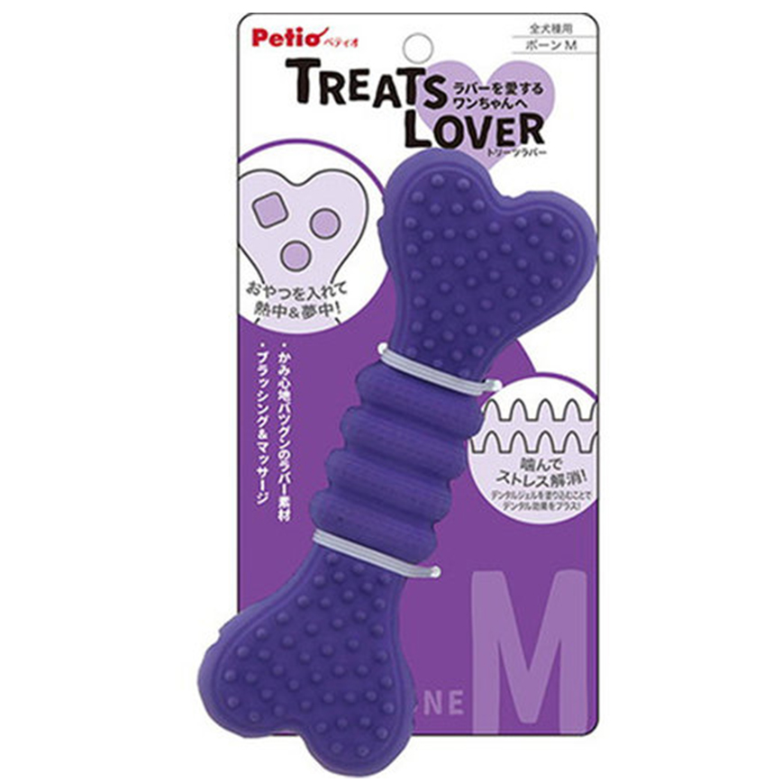 Petio TREATS LOVER 潔齒零食狗玩具骨 可塗牙膏 M (91602728)