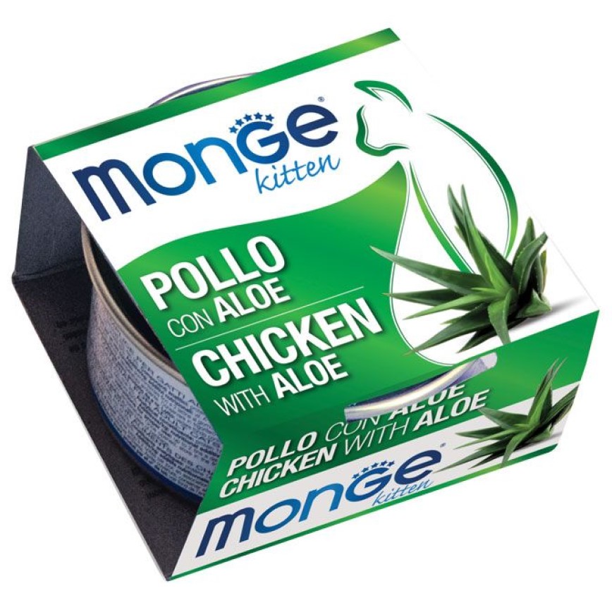 Monge 貓罐頭 清新鮮果系列 幼貓配方 雞肉蘆薈 80g (MO3352) MO3352 圖 2