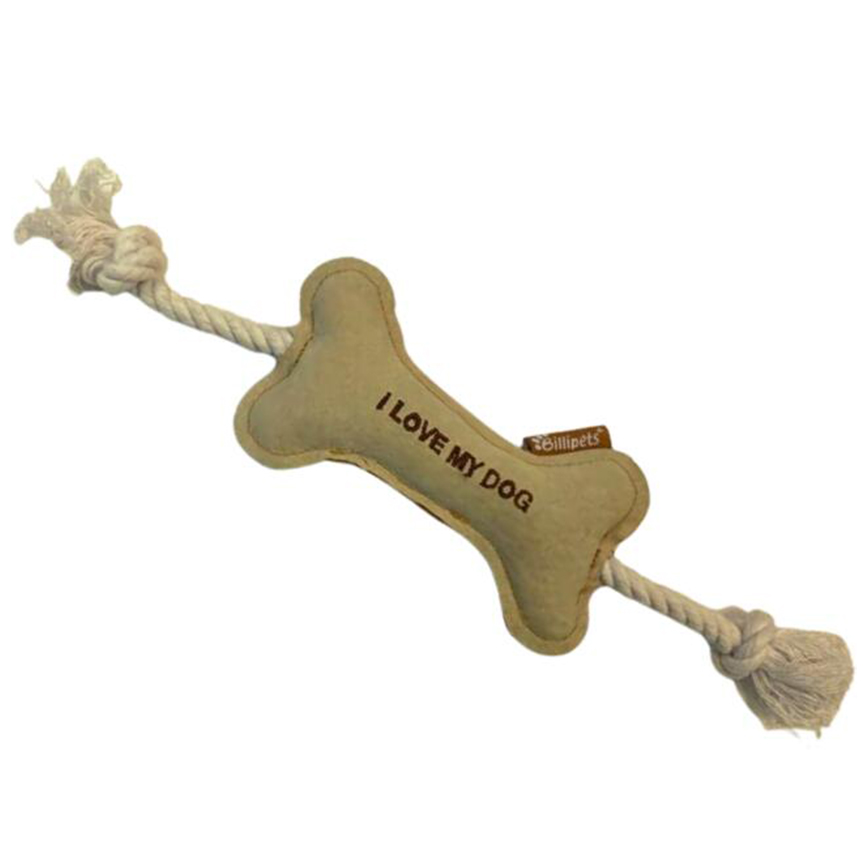 Billipets 狗玩具 真⽪系列 骨頭 15cm (NS-17079)
