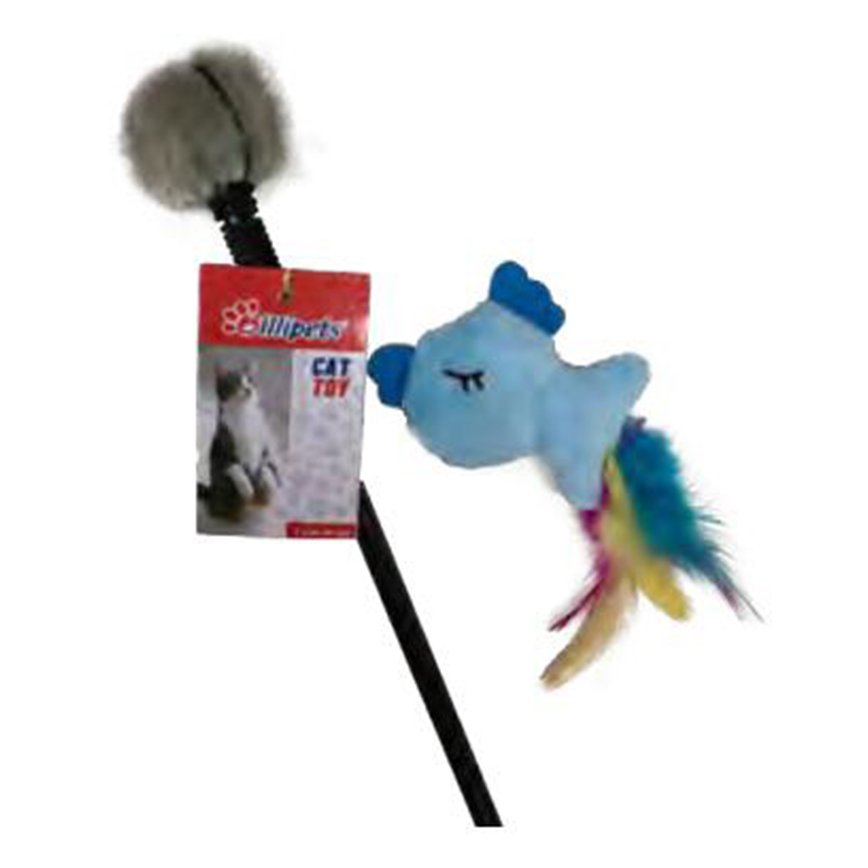 Billipets 逗貓棒 小貓專用 魚 藍色 50cm (NS-17002)