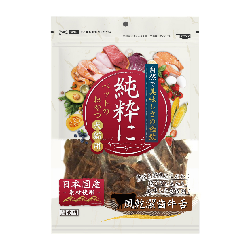 純粹 日本寵物小食 風乾潔齒牛舌 25g (貓犬用) (停售) 圖 1