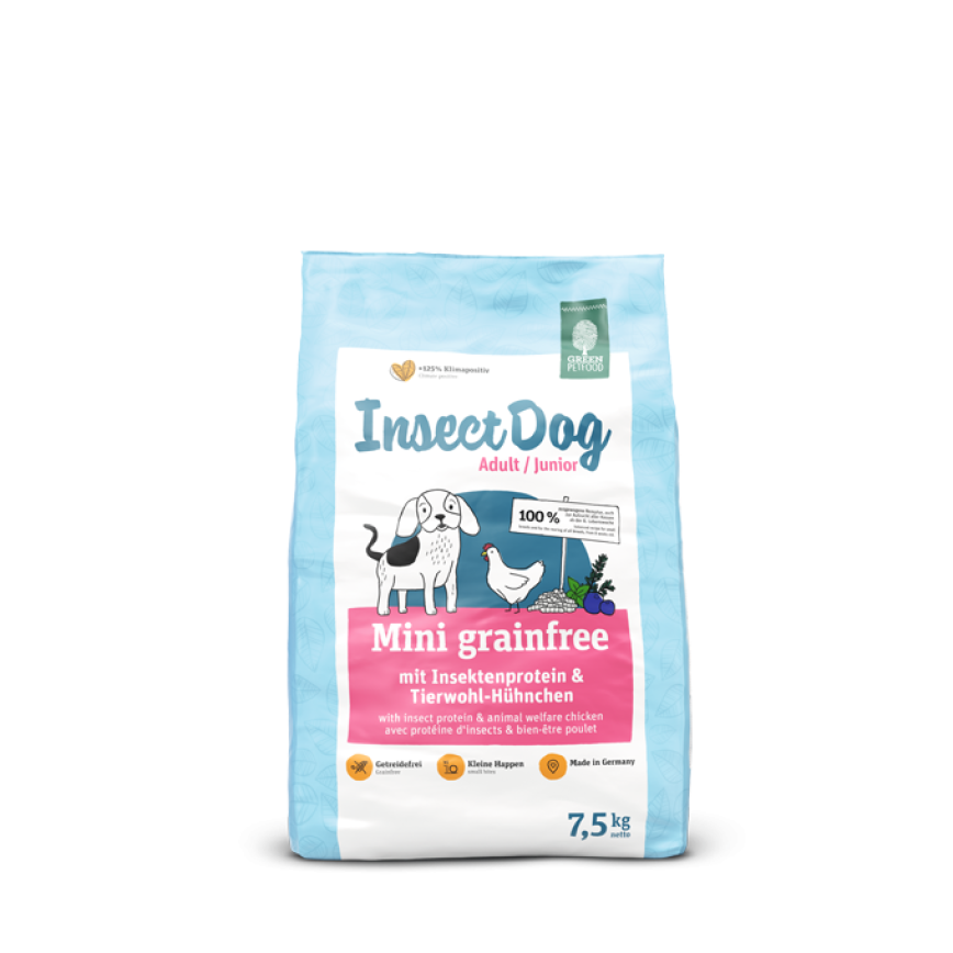 Green Petfood Insect Dog 狗糧 無穀物狗糧 蟲製防敏小型及幼犬配方 7.5kg 圖 1