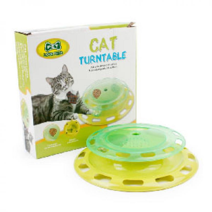 Cat Turntable 貓玩具 多元合一帶鈴鐺球旋轉美食遊樂盤 圖 1