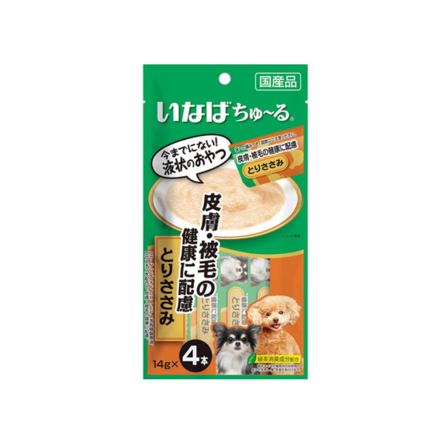 CIAO 狗零食 日本肉泥餐包 皮膚皮毛健康 DHAEPA雞肉肉醬 14g 4本入 (DS-149) (TBS) (停售) 圖 1