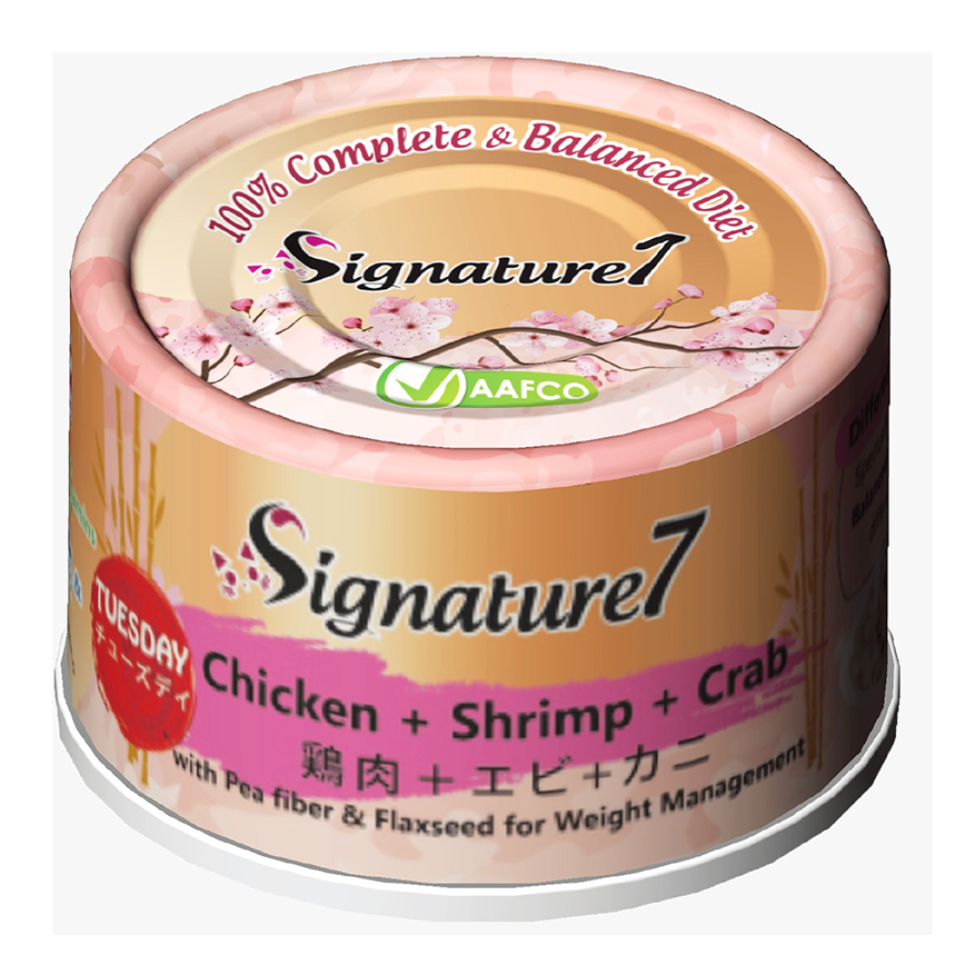 Signature7 貓罐頭 無穀主食罐 雞肉+蝦+蟹柳 70g (新舊版隨機) (S7-285528) 圖 2