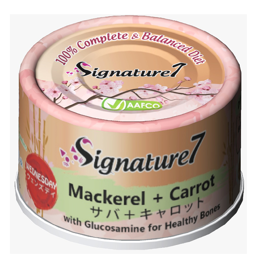 Signature7 貓罐頭 無穀主食罐 鲭魚+紅蘿蔔 70g (新舊版隨機) (S7-285535) 圖 2