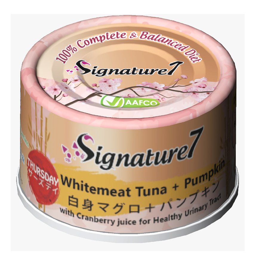 Signature7 貓罐頭 無穀主食罐 白肉吞拿魚+南瓜 70g (S7-285542) 圖 2
