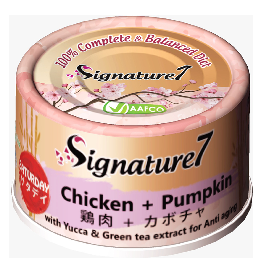 Signature7 貓罐頭 無穀主食罐 雞肉+南瓜 70g (新舊版隨機) (S7-285566) 圖 2