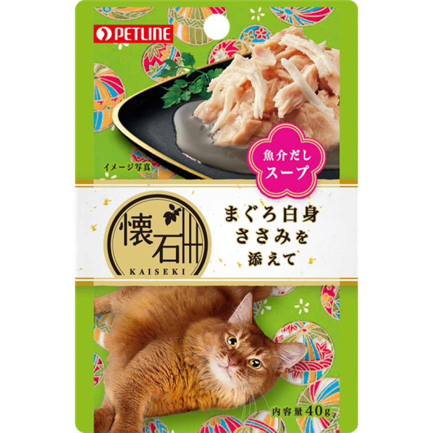 日本Petline 懷石料理 貓餐包 水分補給 金槍魚+雞肉 40g (KP7)