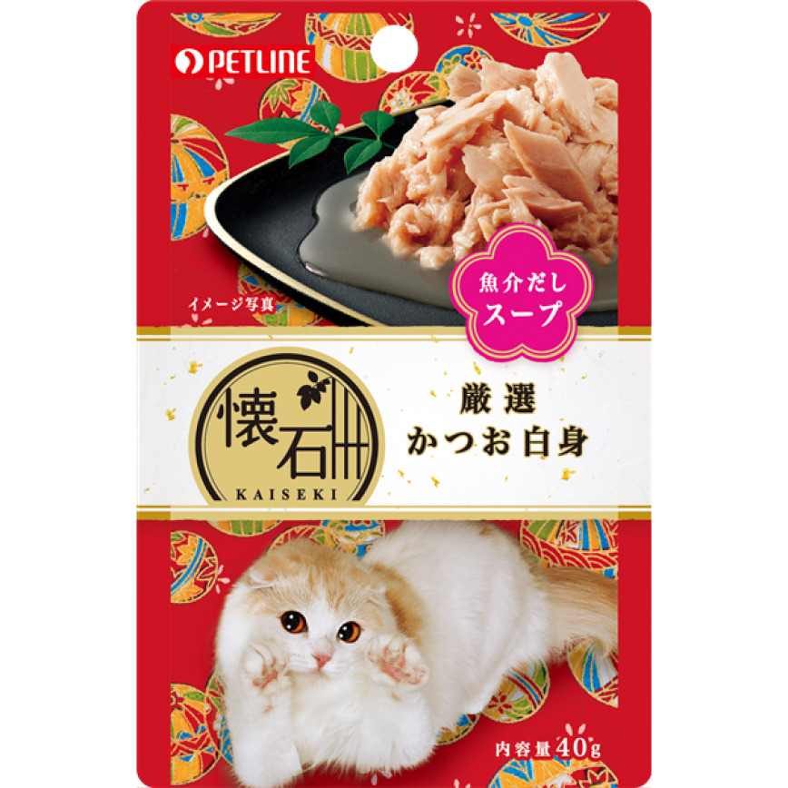 日本Petline 懷石料理 貓餐包 水分補給 鰹魚 40g (KP8)