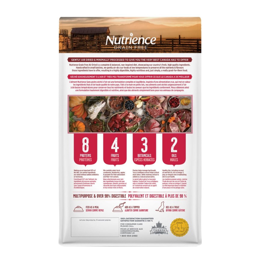 Nutrience 狗糧 無穀物風乾全犬糧 牧場風味 牛+三文魚及豬 454g (D6006) (TBS) 圖 2