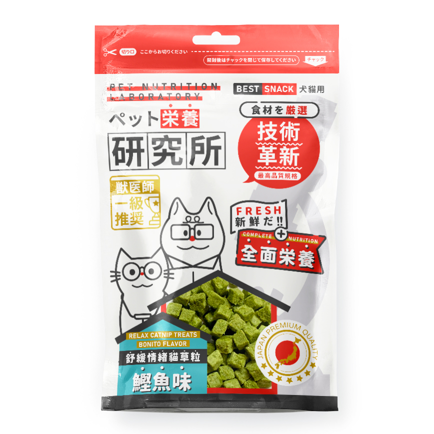 Pet Lab 栄養研究所 舒緩情緒貓草小食粒 鰹魚味 40g (貓用) (停售)