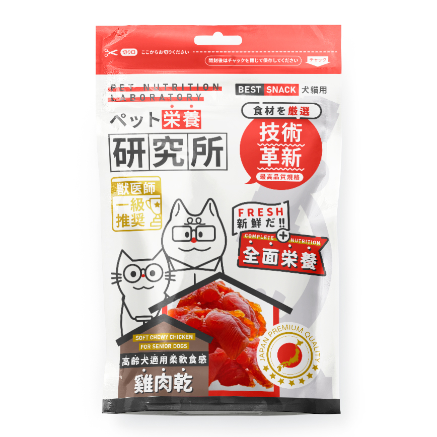 Pet Lab 栄養研究所 高齡犬適用 柔軟食感雞肉乾 60g (犬用) (停售) 圖 1