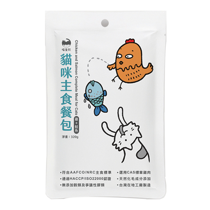 喵皇奴 貓罐頭 主食餐包 雞肉+鮭魚 320g (MS-0137)