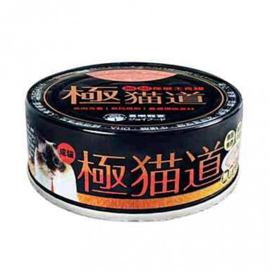 極貓道 貓罐頭 成貓主食罐 純白身鮪魚 80g (紅罐) (JF-5078) (TBS)