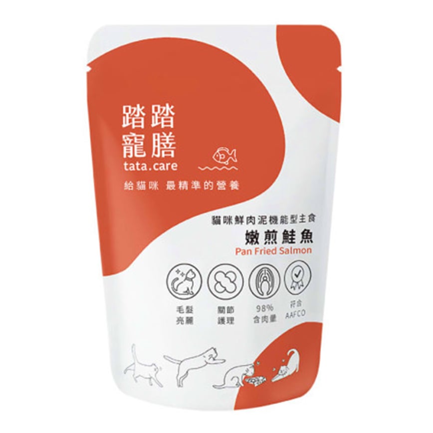 踏踏寵膳 貓主食餐包 嫩煎鮭魚 毛髮亮麗x關節護理 140g (TTC-7828)