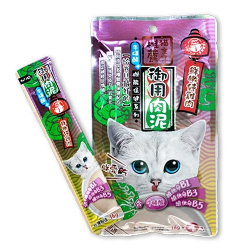 貓主子 御用保健泥條 牛磺酸 鮮嫩純雞肉 16x4條 (JF-8109) (TBS)