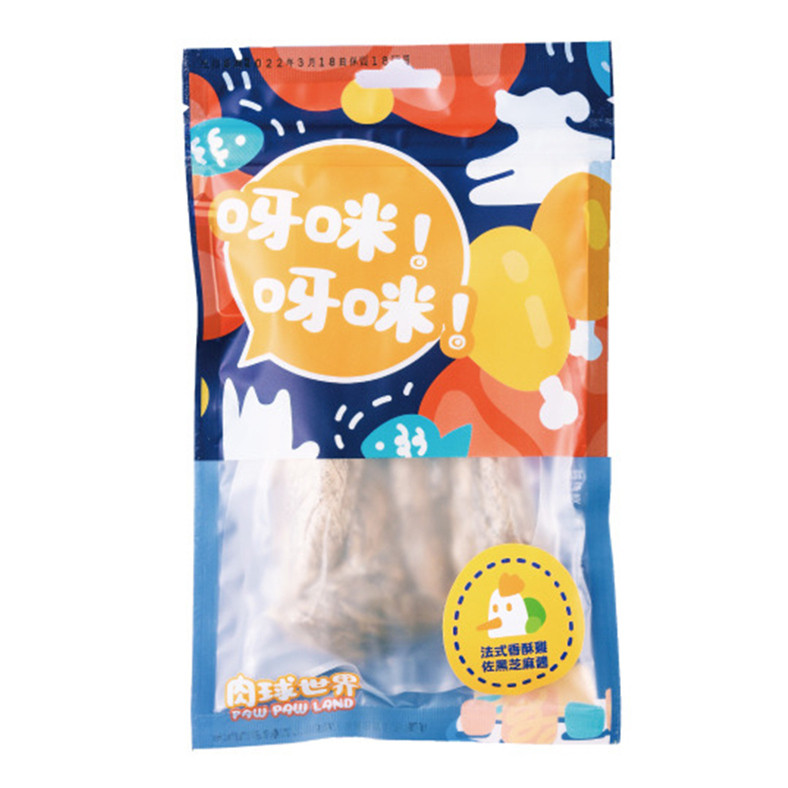 肉球世界 法式香酥雞佐黑芝麻醬 雞肉+黑芝麻 45g (PLS-0091)