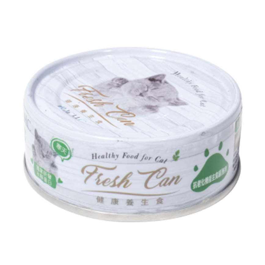 Fresh Can 貓罐頭 肉泥主食罐 成貓抗衰老機能 鮪魚 80g (綠罐) (FC-0021) (TBS)
