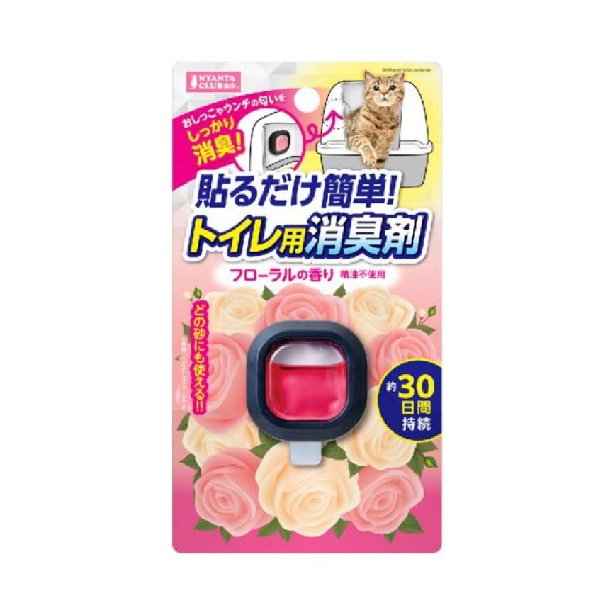 日本MARUKAN 貓砂盆專用黏貼除臭劑 花香味