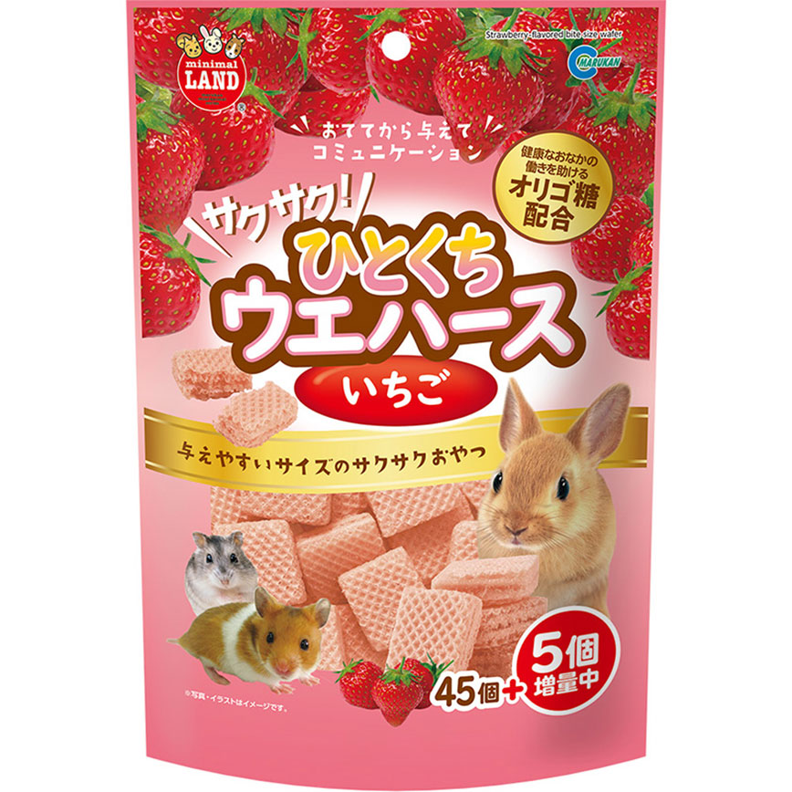 MARUKAN 日本兔仔小食 脆皮草莓威化餅 45個入 (TBS) 圖 1