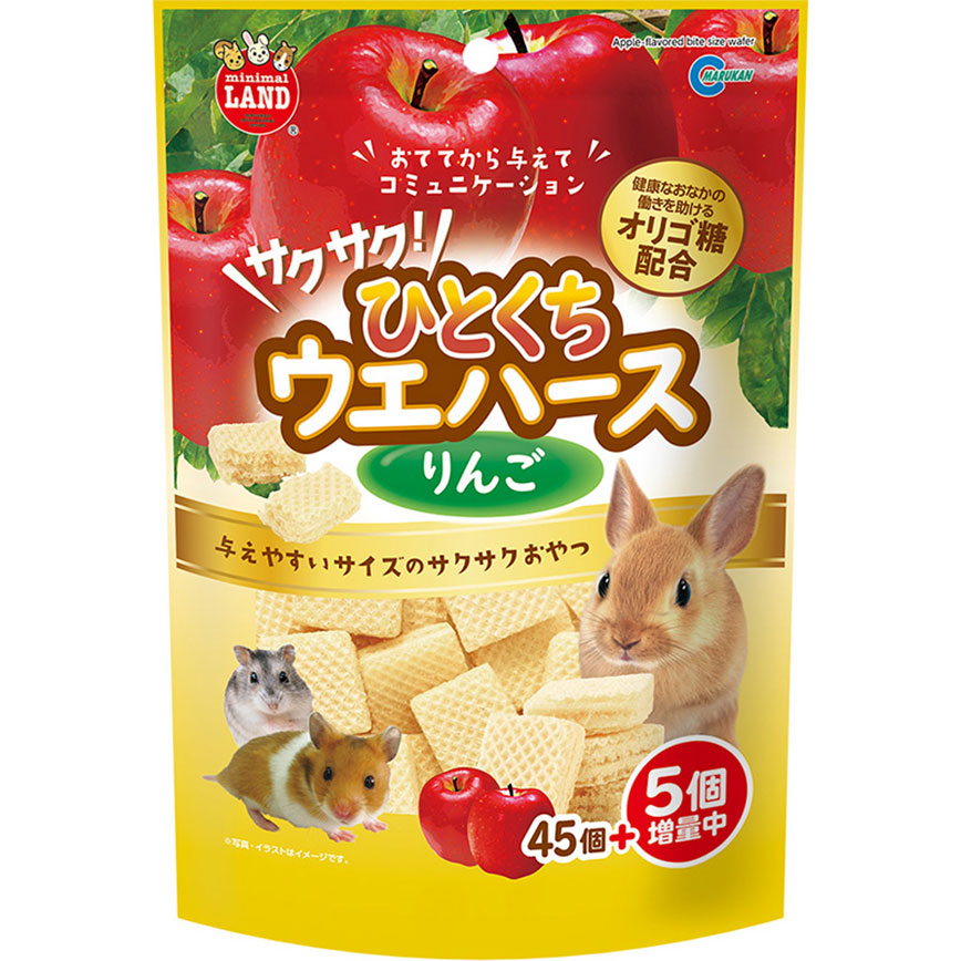 MARUKAN 日本兔仔小食 脆皮蘋果威化餅 45個入 (TBS)
