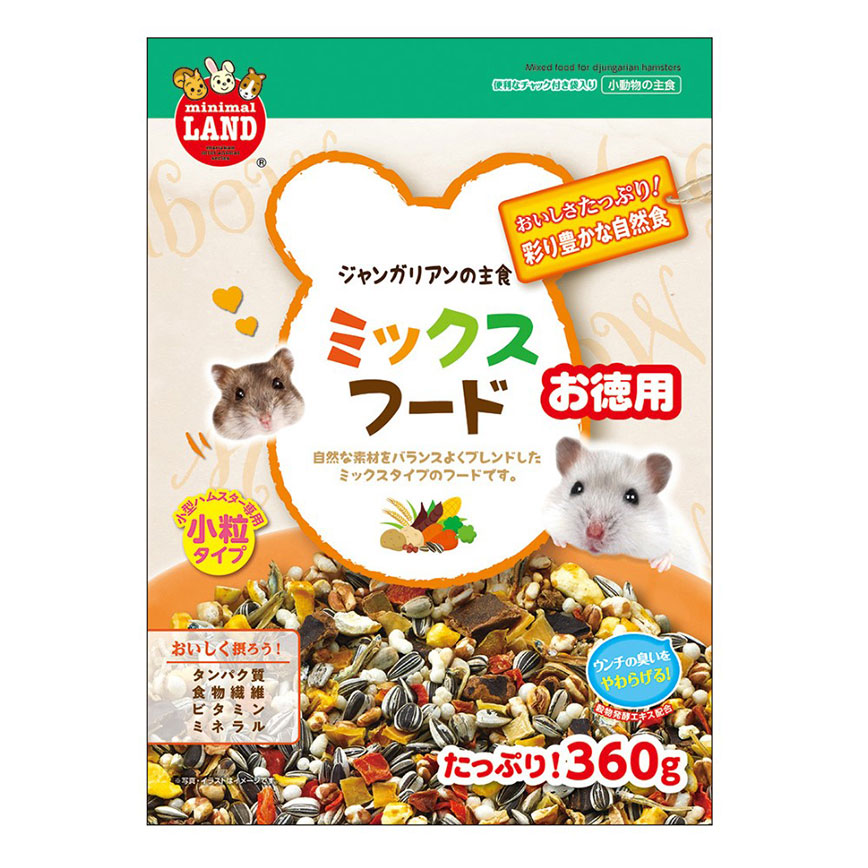 MARUKAN MARUKAN 日本倉鼠糧 五穀瓜子野菜配方 360g 360g 正面圖