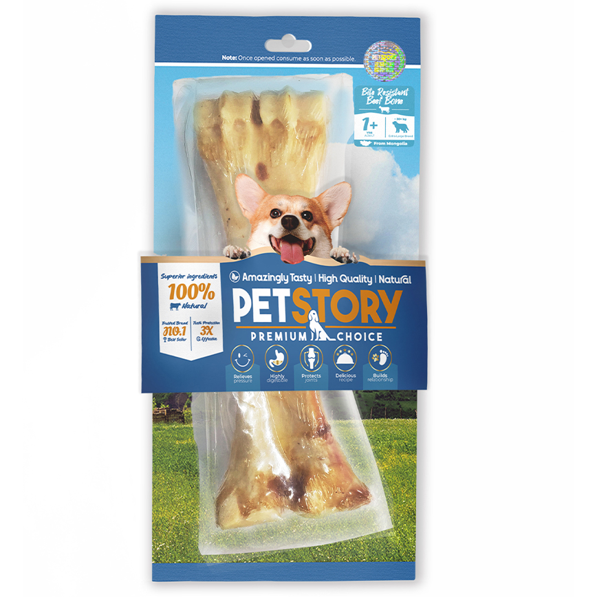 Pet Story 狗零食 訓犬小食 狗狗潔齒磨牙骨 烘乾牛筋骨 1支