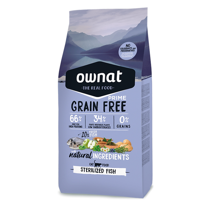ownat 全齡貓糧 混合⿂類與⾁類 已絕育, 體重管理配⽅ 1kg (31460)