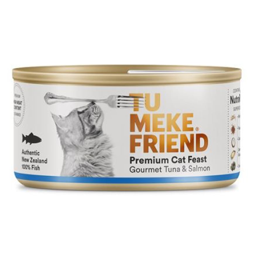 TU MEKE FRIEND 貓罐頭 新西蘭海域三文魚及吞拿魚 85g (TMF3130)