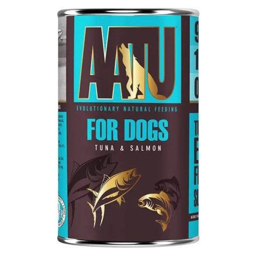 AATU 狗罐頭 全配方狗用主食罐頭系列 90/10/0 吞拿魚及三文魚全配方 400g (ATWF400-G) (贈品) 圖 1