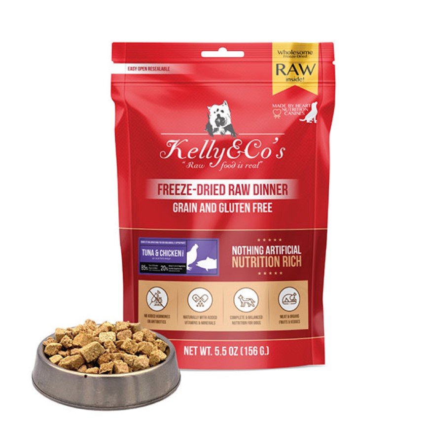 Kelly & Co's 狗糧 凍乾吞拿魚+雞肉 5.5oz 156g (KDR/TV156)