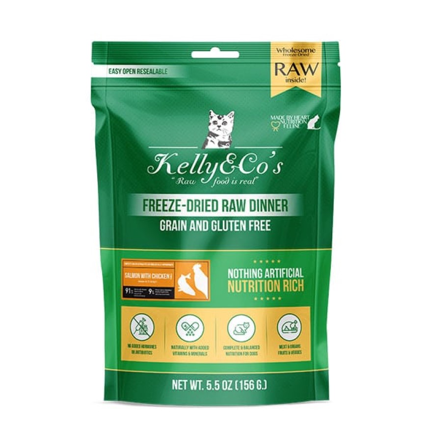 Kelly & Co's 貓糧 凍乾脫水三文魚+雞肉 5.5oz 156g (KCR/SC156)