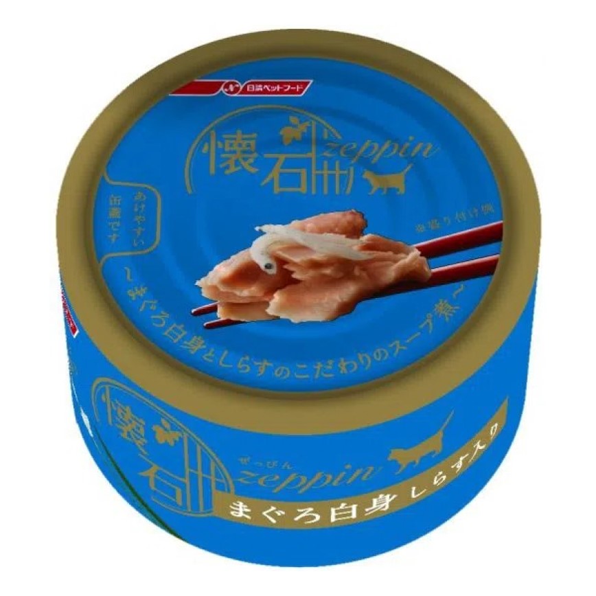 日清 貓罐頭 懷石絕品 白肉吞拿魚+白飯魚 80g (NP-Z16)