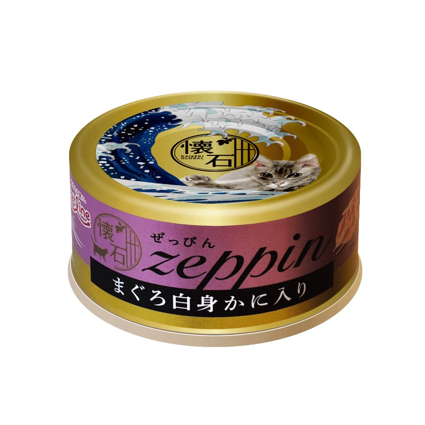 日清 貓罐頭 懷石絕品 白肉吞拿魚+蟹柳棒 80g