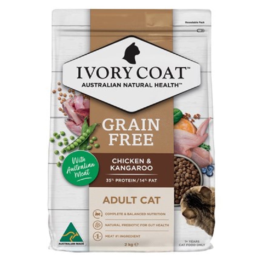 Ivory Coat 貓糧 袋鼠肉雞肉室內成貓配方 2kg (新配方) (ICKC2K)