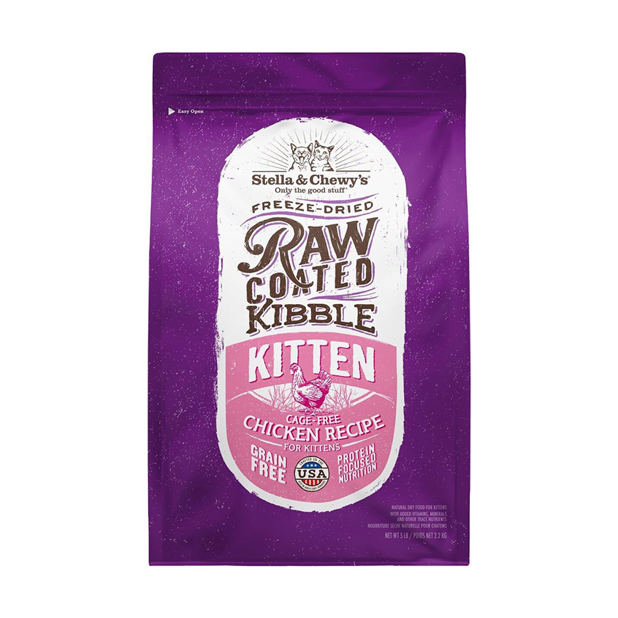 Stella & Chewy's 貓糧 凍乾生肉外層低溫烘焙乾糧 放養雞幼貓配方 2.5lb (CRC-KIT-2.5)
