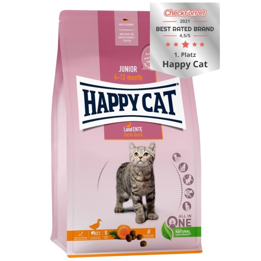 Happy Cat Young系列 幼貓糧 鴨肉配方 (四個月到十二個月) 3.9kg 或 (3包1.3kg夾袋) (70544/70545) 圖 1