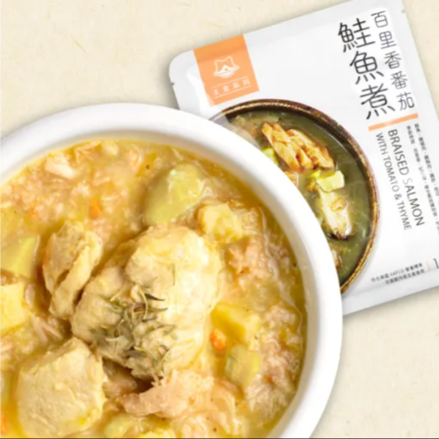 汪喵星球 DogCatStar 貓咪 95% 鮮肉主食餐包 百里香番茄鮭魚煮 130g (FM176)