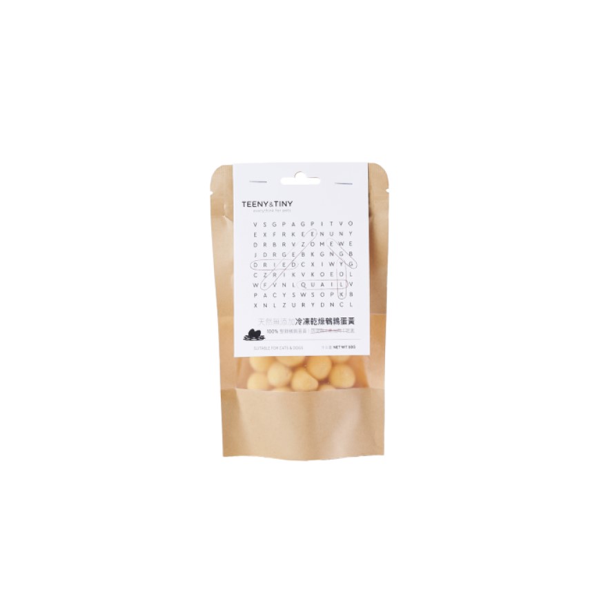 Teeny & Tiny 凍乾小食 天然無添加冷凍乾燥鵪鶉蛋黃 50g (003151)