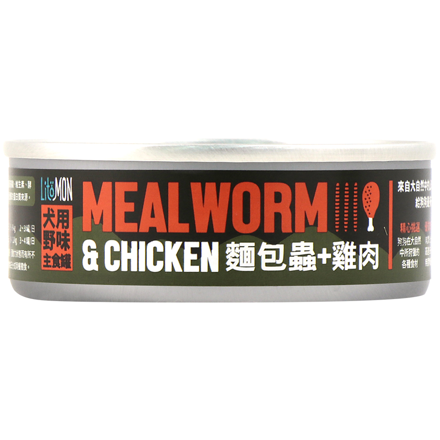 怪獸部落 野味狗主食罐 麵包蟲雞肉 82g (A031)