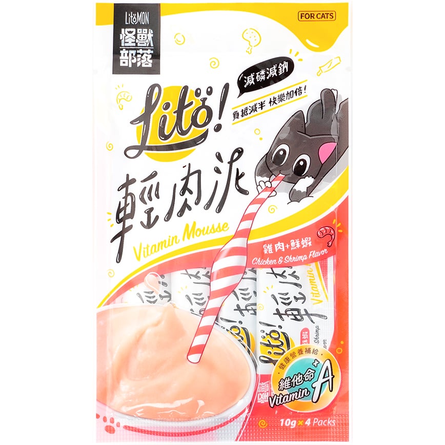 怪獸部落 貓狗零食 雞肉鮮蝦 維他命A 40g