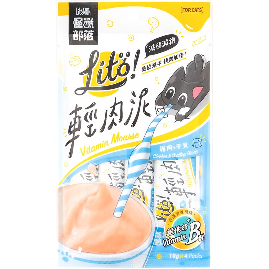 怪獸部落 貓狗零食 雞肉干貝 維他命B群 40g