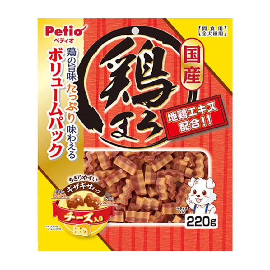 Petio 狗零食 蒸雞肉+芝士波浪條 220g